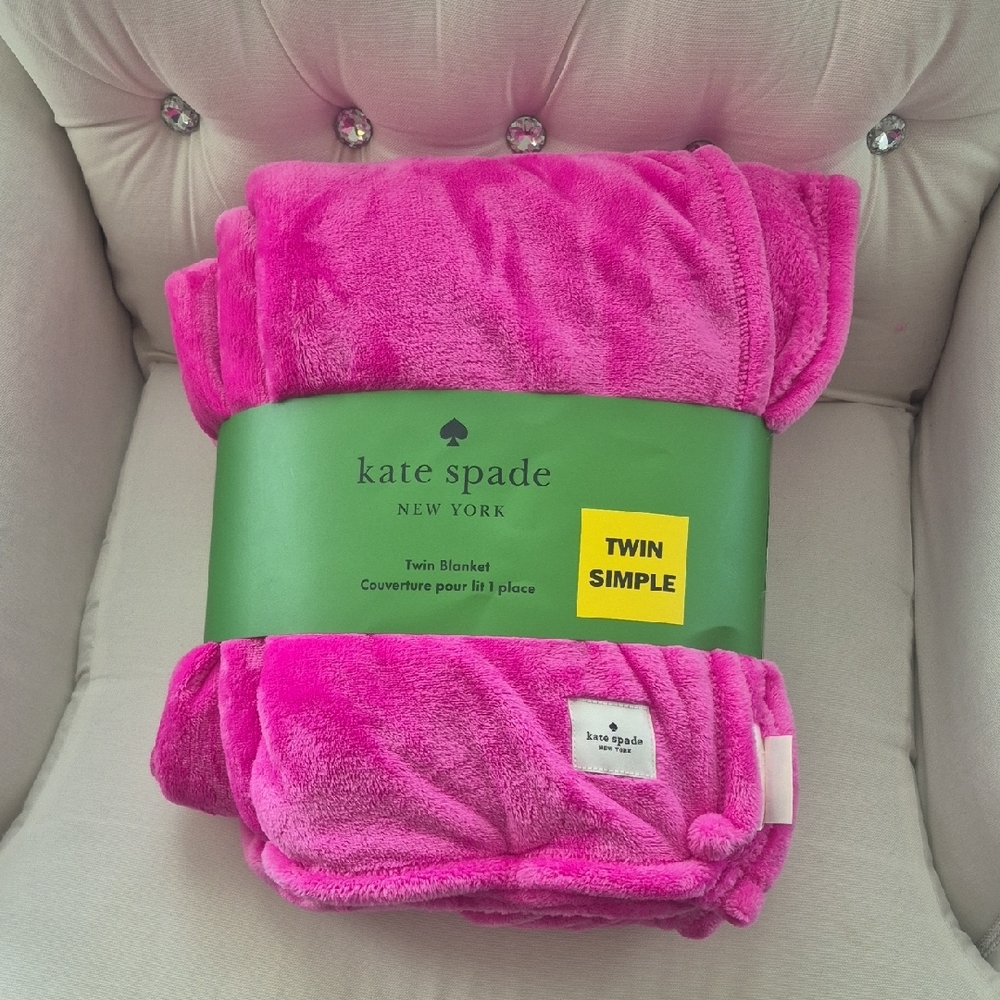 kate spade Pink Plush Bath Robe